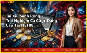 Ba viên xúc xắc phát sáng trong không gian casino đẳng cấp - Tài xỉu sảnh rồng