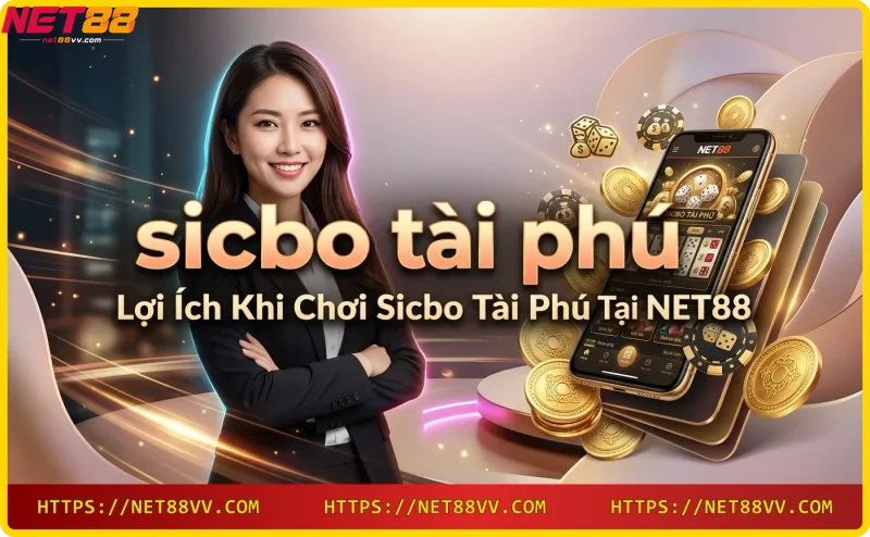 Bàn cược Sicbo Tài Phú với chip và tay người chơi