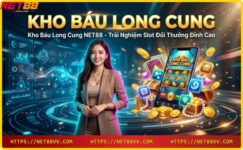 Cung điện dưới nước Kho báu long cung NET88 với slot đổi thưởng và jackpot