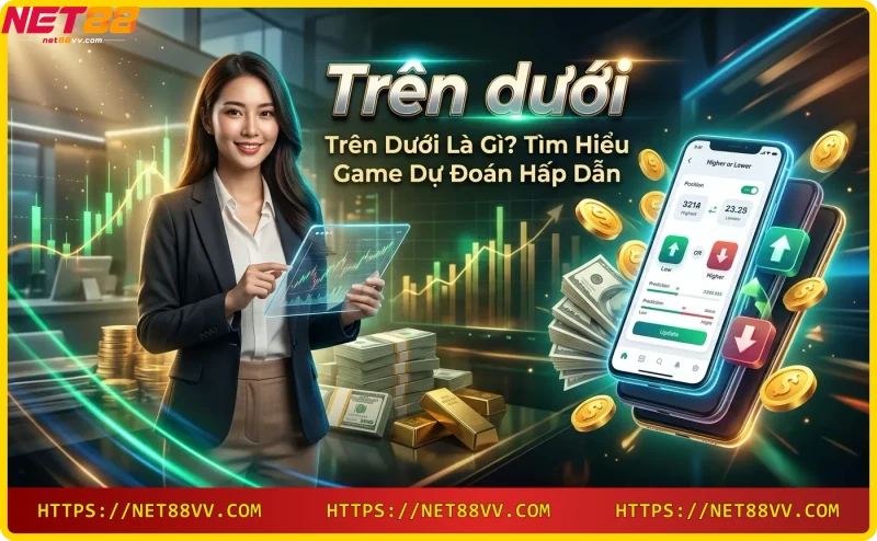 Hướng dẫn cách chơi Trên Dưới trên điện thoại tại NET88