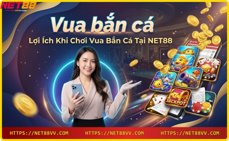 Lợi ích chơi Vua bắn cá NET88 - rút tiền nhanh chóng, tỷ lệ thưởng cao