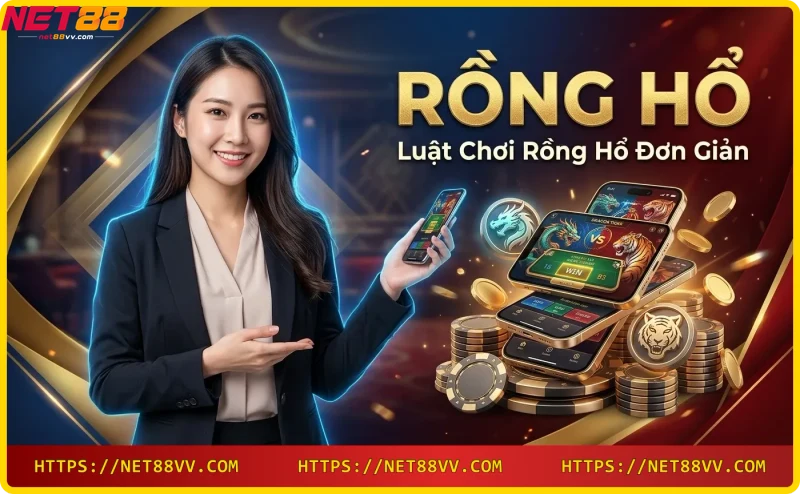 Luật chơi rồng hổ - dealer chia bài cho cửa Rồng và Hổ trên bàn casino