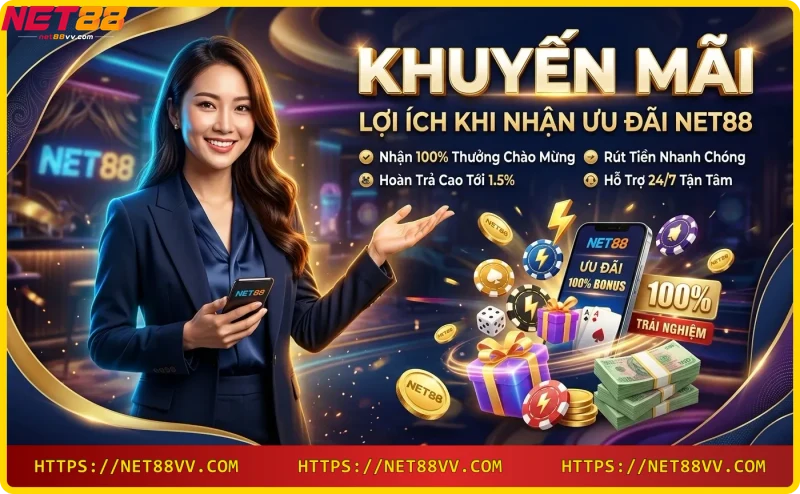 Người chơi nhận ưu đãi NET88 và gia tăng tài chính