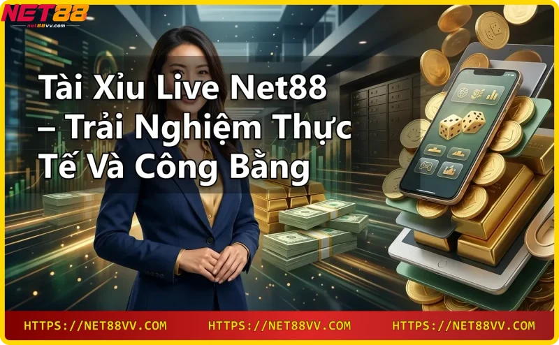 Người chơi theo dõi tài xỉu live trực tiếp trên màn hình với dealer thật